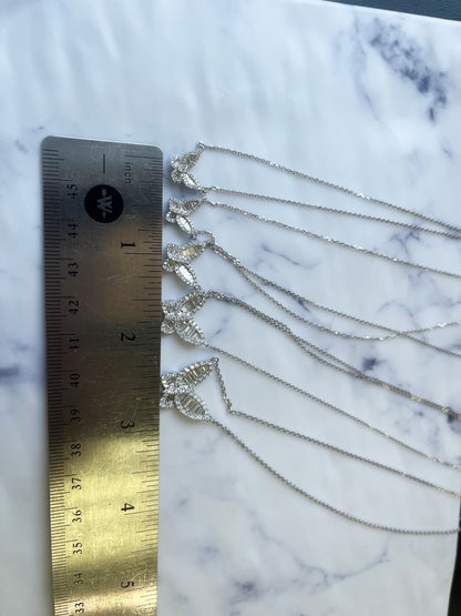 Mini Diamond Butterfly Pendant - Measurements