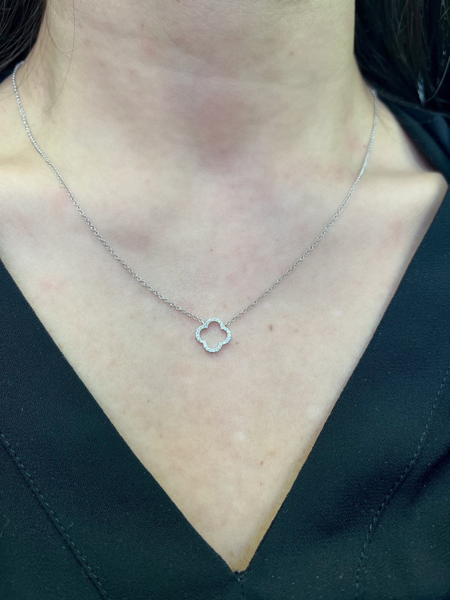 14K Gold Diamond Clover Necklace – FERKOS FJ