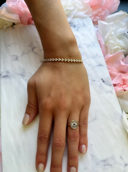 Curb Link Aspen Diamond Cluster Bracelet 4