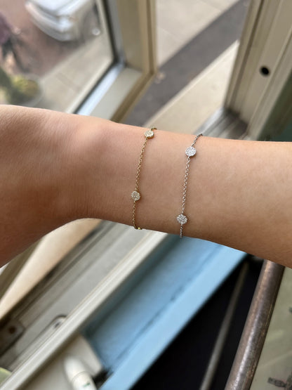 Dainty Circle Diamond Bracelet 2