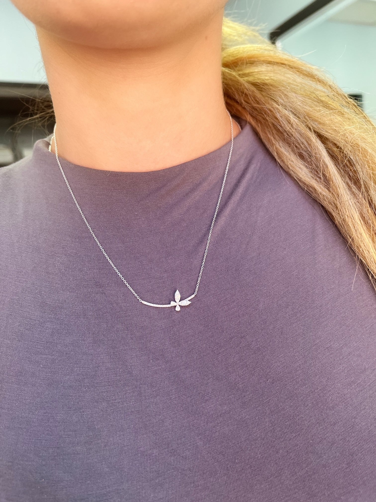 Dragonfly diamond necklace Clearance