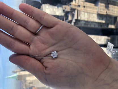 Petite Diamond Flower Pendant
