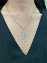 Load image into Gallery viewer, Small Feather Diamond Pendant 2