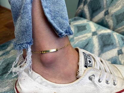 Gold ID Anklet 2
