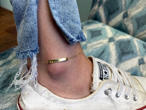 Gold ID Anklet 2
