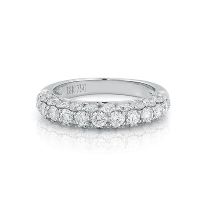Three Row Raised Diamond Band
