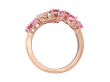 Load image into Gallery viewer, Pink Sapphire and Diamond Mixed Cut Ring 2