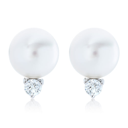 Pearl and Diamond Goddess Earrings
