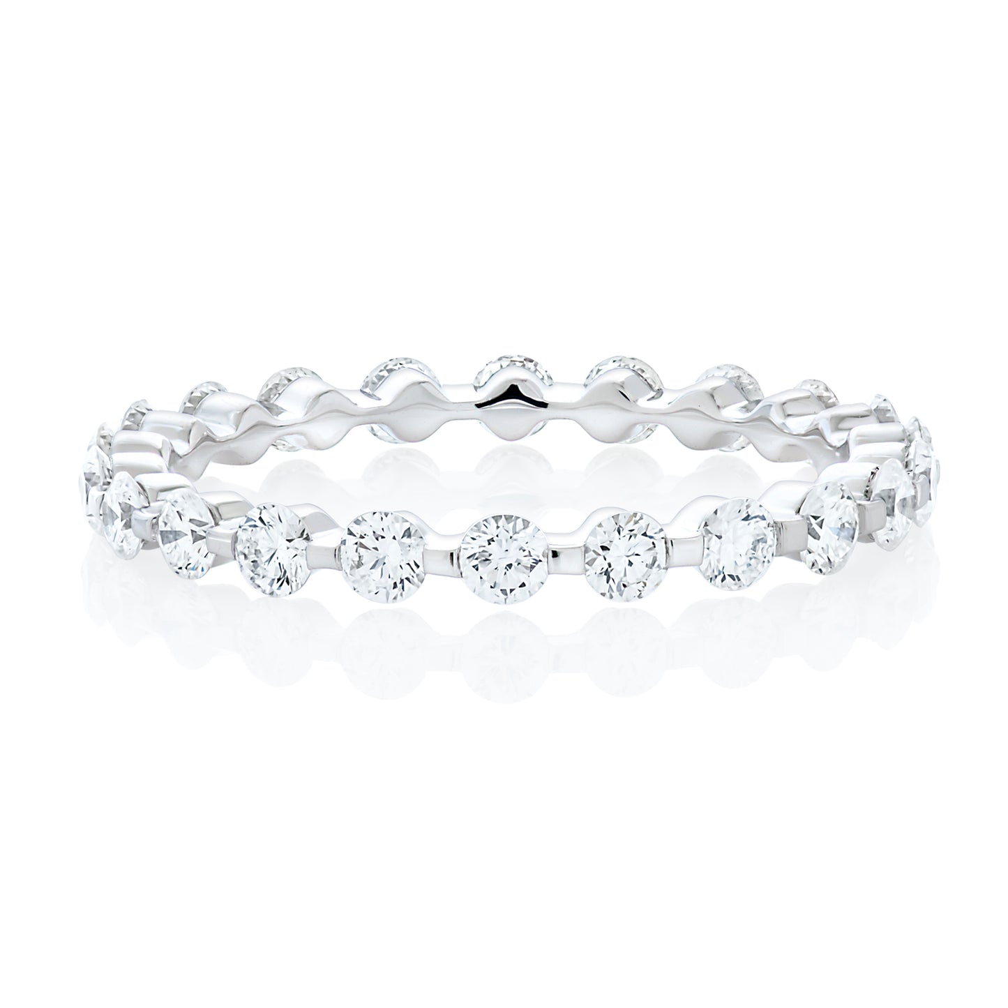 Single Prong Diamond Eternity Band