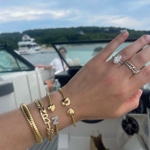 Load image into Gallery viewer, Cuban Link Initial Bracelet 2