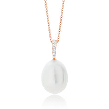 Load image into Gallery viewer, Pearl and Diamond Drop Pendant