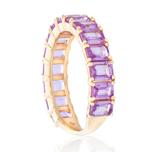 Load image into Gallery viewer, Emerald Cut Nikki Pink Sapphire Band 2