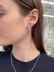 Baguette and Round diamond Hoops 3