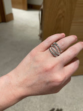 Load image into Gallery viewer, Four Row Diamond Baguette Ring 4