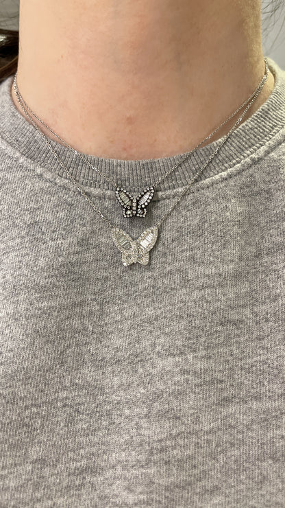 Extra Large Diamond Butterfly Pendant 2