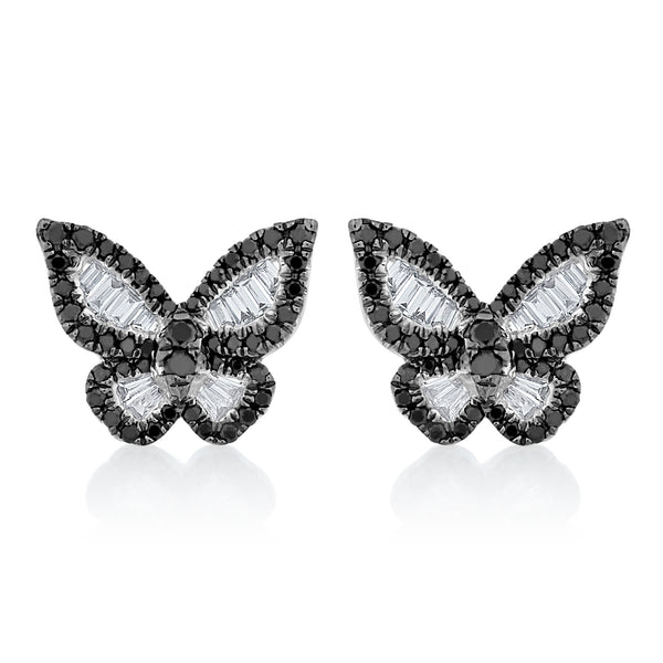 10 ct. t.w. Diamond Butterfly Stud Earrings in 14kt Yellow Gold |  Ross-Simons