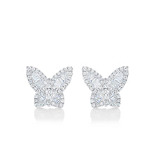 Load image into Gallery viewer, Petite Diamond Butterfly Earrings