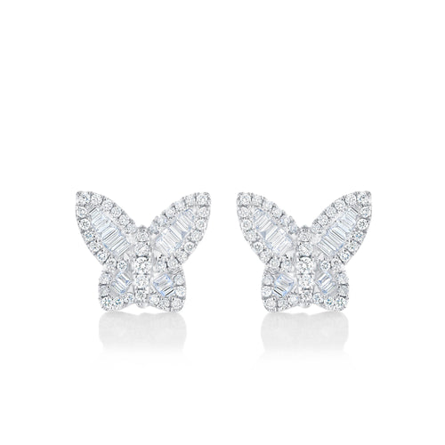 Petite Diamond Butterfly Earrings