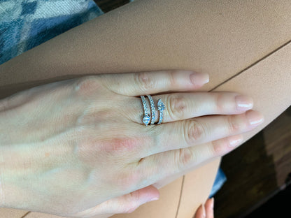 Triple Diamond Coil Ring 3