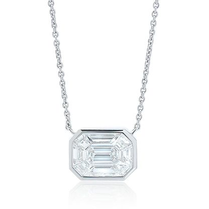 Bezel Set Diamond Illusion Pendant