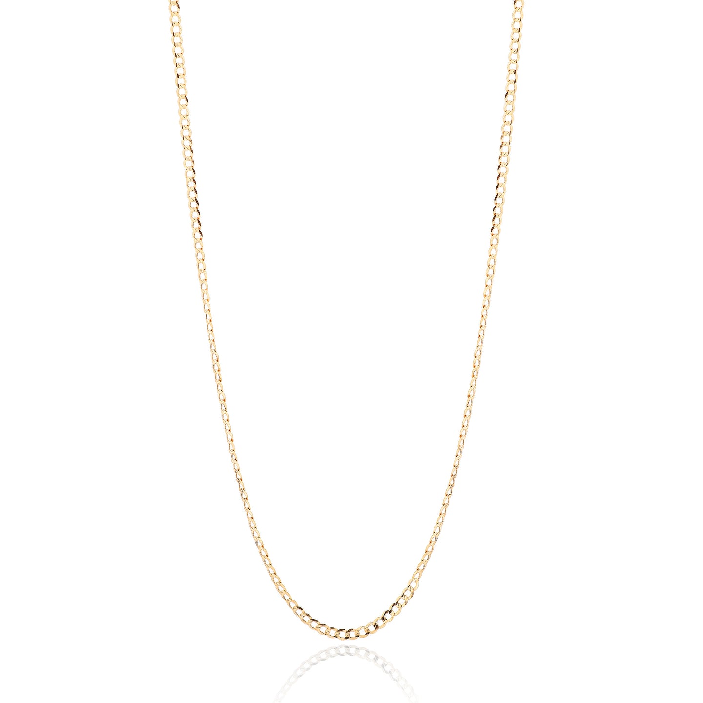 Gold Mini Curb Link Chain Necklace