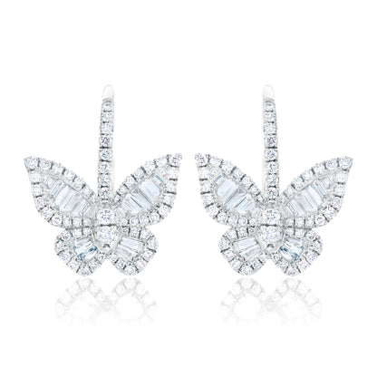 Mini 2.0 Butterfly Diamond Hanging Earrings