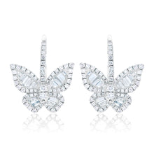 Load image into Gallery viewer, Mini 2.0 Butterfly Diamond Hanging Earrings