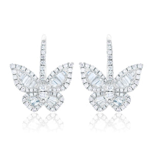Mini 2.0 Butterfly Diamond Hanging Earrings