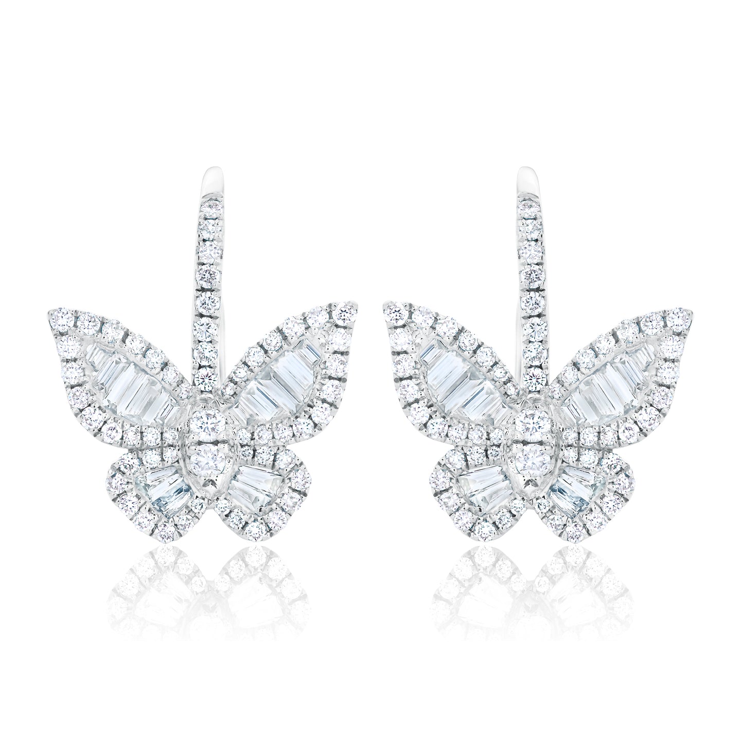 Mini 2.0 Butterfly Diamond Hanging Earrings
