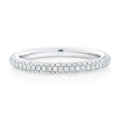 3 Row Mirco Pave Diamond Eternity Band