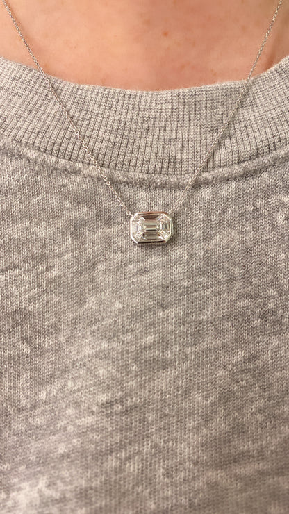 Bezel Set Diamond Illusion Pendant 2