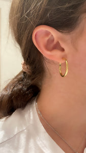 Gold Hoop Earrings 20x20 - Yellow 2