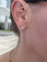 Load image into Gallery viewer, Petite Elephant Diamond Stud Earrings. 2