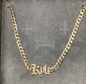 Gothic Diamond Letter Choker – Nicole Rose Fine Jewelry