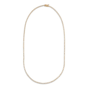 The Nikki 2 Straight Line Diamond Tennis Necklace - Gold
