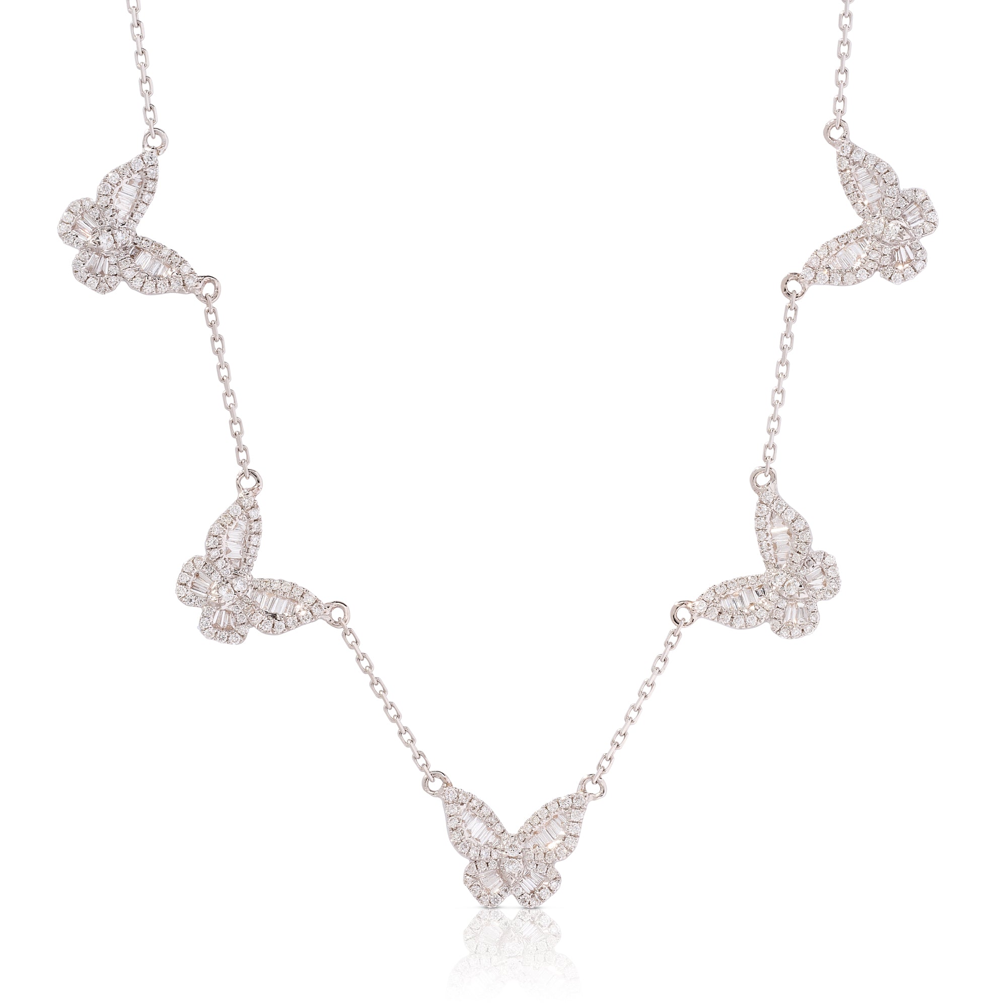 Butterfly Necklace With Diamonds - 001-911-13000390