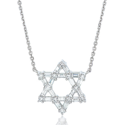 Star of David Diamond Pendant
