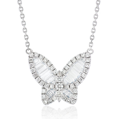 Extra Large Diamond Butterfly Pendant