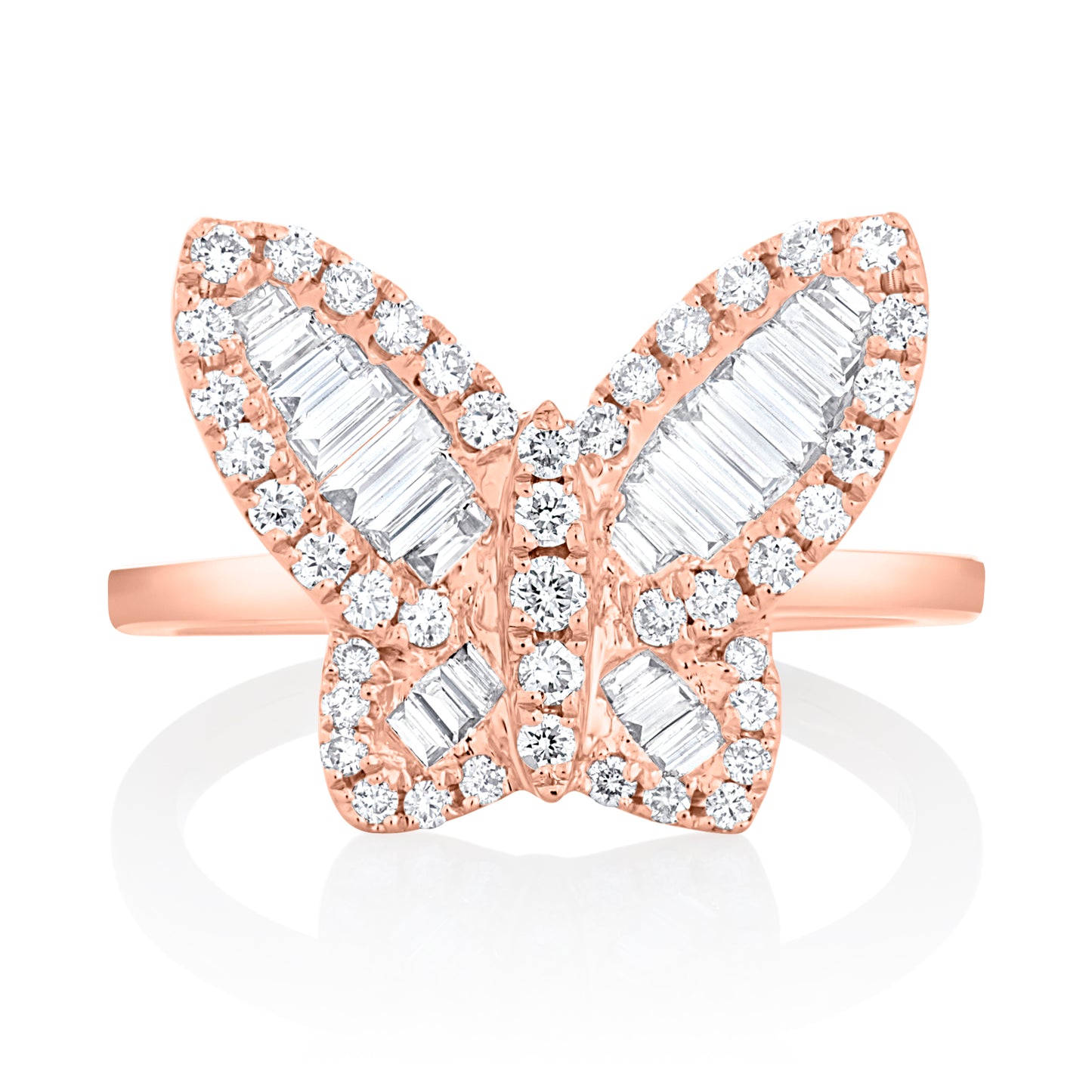 Large Diamond Butterfly Ring