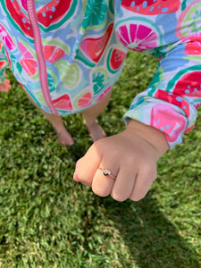 Child Solitaire Diamond Heart Ring 4