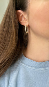 The Danielle Diamond Hoop Earrings Size 4-25mm