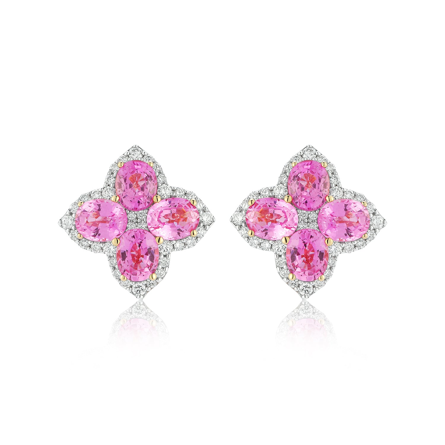 Petite Pink Sapphire and Diamond Butterfly Earrings – Nicole Rose