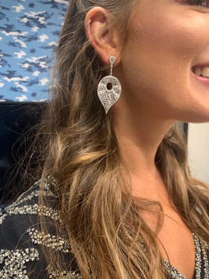 Rose Cut Diamond Drop Earrings 3