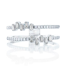 Load image into Gallery viewer, Diamond Baguette and Round Diamond Ring