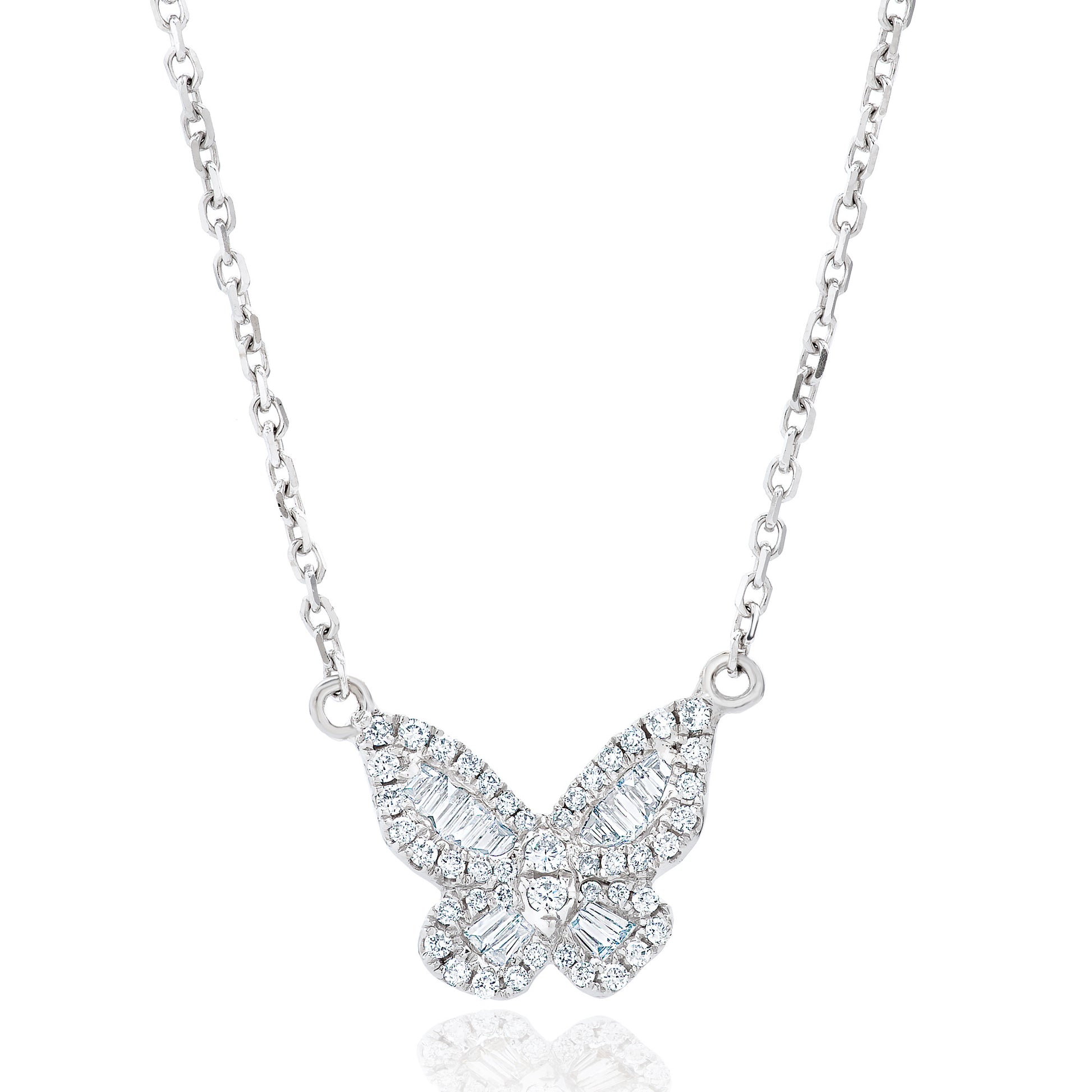 The Romantic Diamond Butterfly Pendant in Size 1