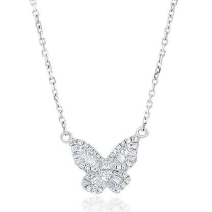 Mini Diamond Butterfly Pendant
