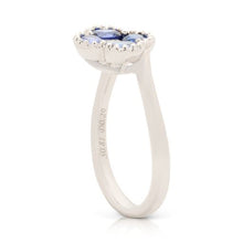 Load image into Gallery viewer, Sapphire and Diamond Flower Ring - Two