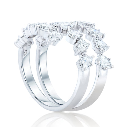 Pear Shape Diamond Coil Ring 2