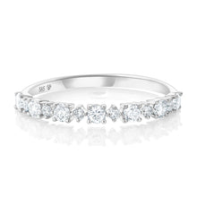 Load image into Gallery viewer, Alternating Round Diamond Band - White