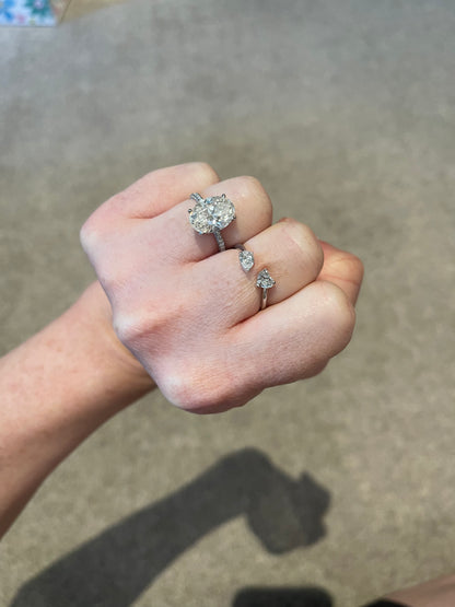 The Nicole Pear and Heart Diamond Ring 3